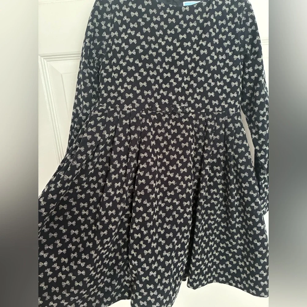 Jacadi Paris 8A Dark Navy Bow Dress - Picture 6 of 11